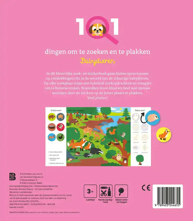 101 DINGEN OM TE ZOEKEN EN TE PLAKKEN: BABYDIEREN