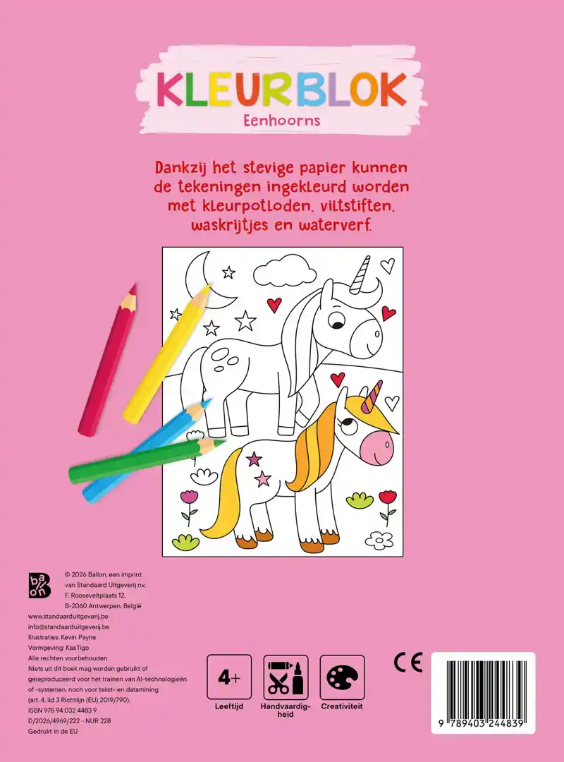KLEURBLOK EENHOORNS
