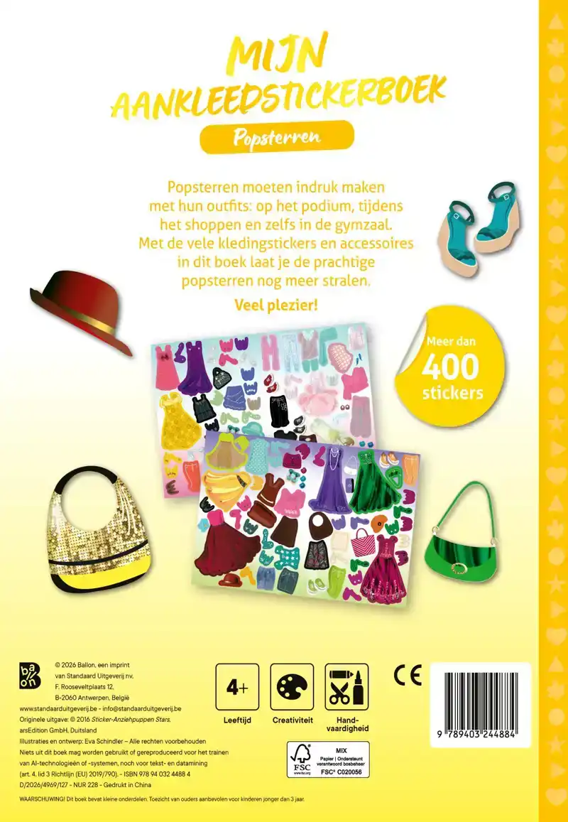 MIJN AANKLEEDSTICKERBOEK: POPSTERREN