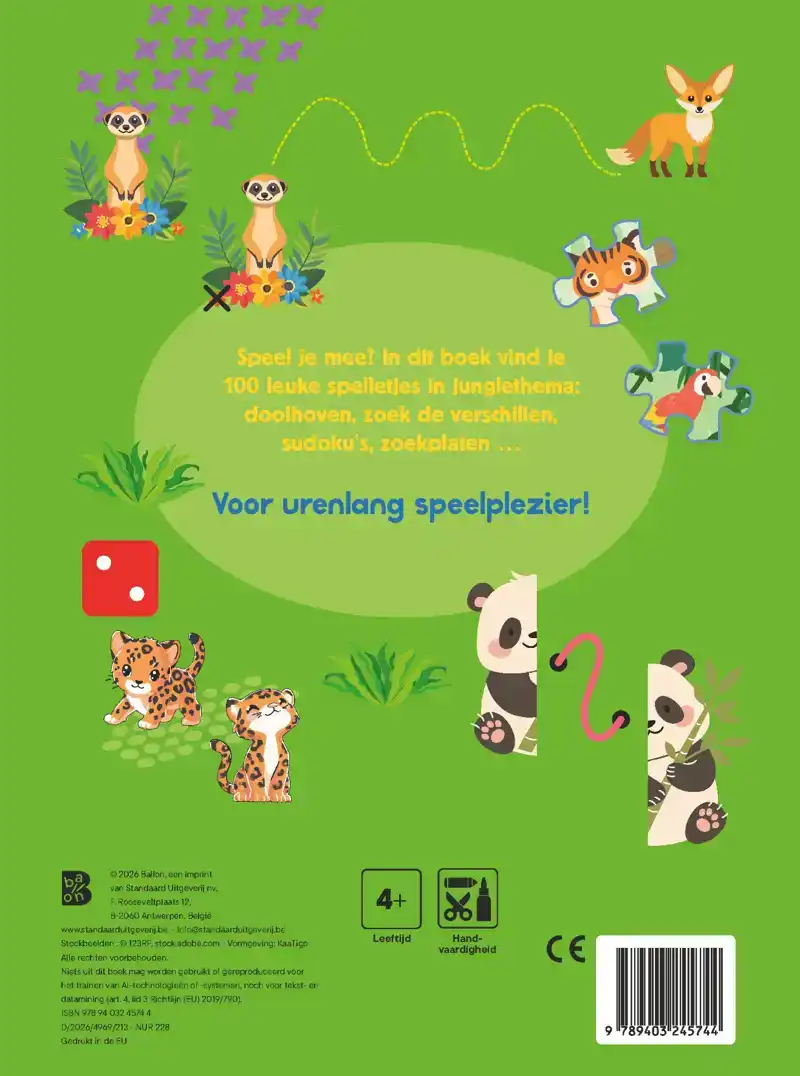 100 SPELLETJES: DE JUNGLE 4+
