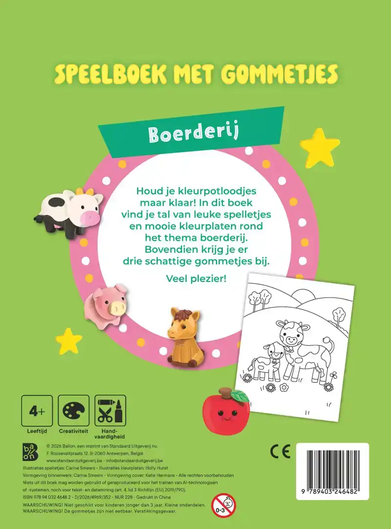 SPEELBOEK MET GOMMETJES: BOERDERIJ