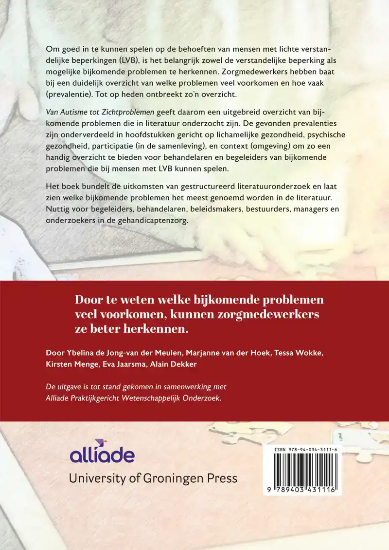 VAN AUTISME TOT ZICHTPROBLEMEN