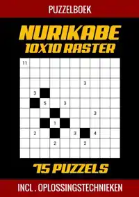 NURIKABE PUZZELBOEK 10X10 RASTER - 75 PUZZELS - INCL. OPLOSS