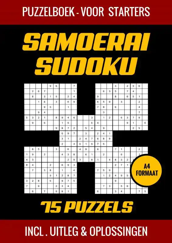 SAMOERAI SUDOKU - PUZZELBOEK VOOR STARTERS - 75 PUZZELS