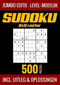 SUDOKU MOEILIJK - JUMBO EDITIE - 500 PUZZELS - INCL. UITLEG