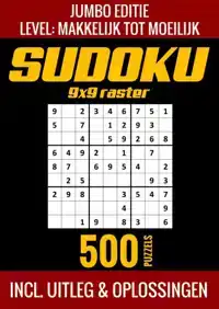 SUDOKU MAKKELIJK TOT MOEILIJK - JUMBO EDITIE - 500 PUZZELS -