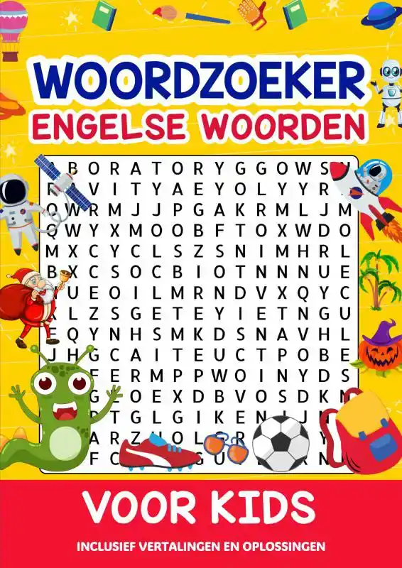 WOORDZOEKER VOOR KINDEREN - ENGELSE WOORDEN, INCLUSIEF VERTA