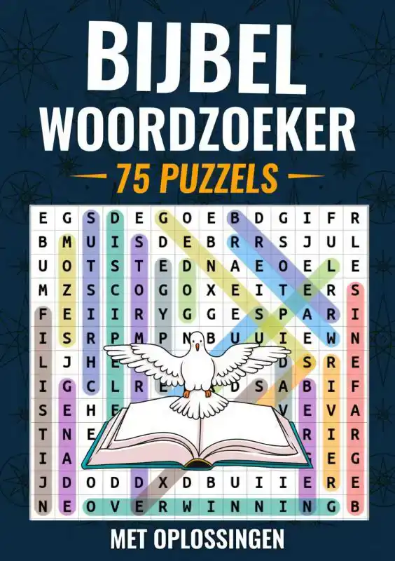 BIJBEL WOORDZOEKER - 75 PUZZELS INCL. OPLOSSINGEN