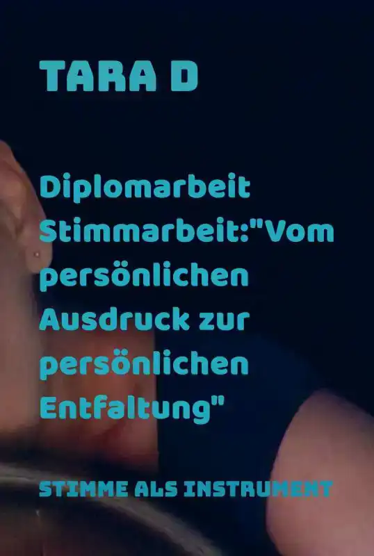 DIPLOMARBEIT STIMMARBEIT:"VOM PERSONLICHEN AUSDRUCK ZUR PERS