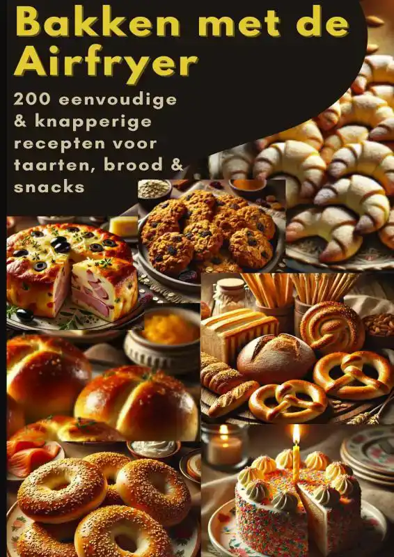 BAKKEN MET DE AIRFRYER: 200 EENVOUDIGE & KNAPPERIGE RECEPTEN