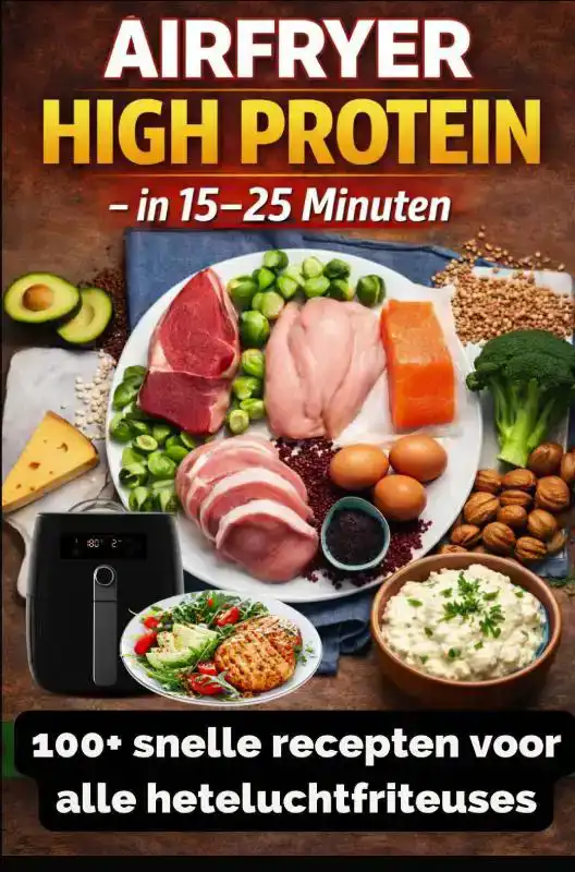 AIRFRYER HIGH PROTEIN - IN 15-25 MINUTEN 100+ SNELLE RECEPTE