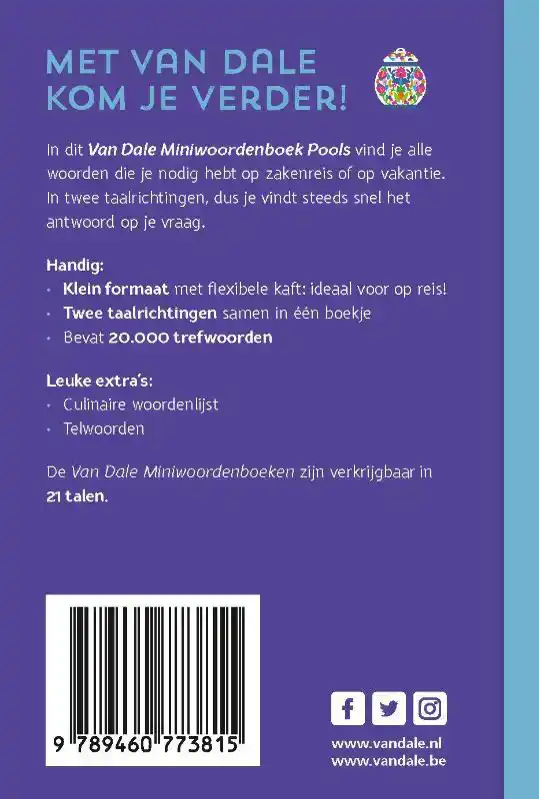 VAN DALE MINIWOORDENBOEK POOLS