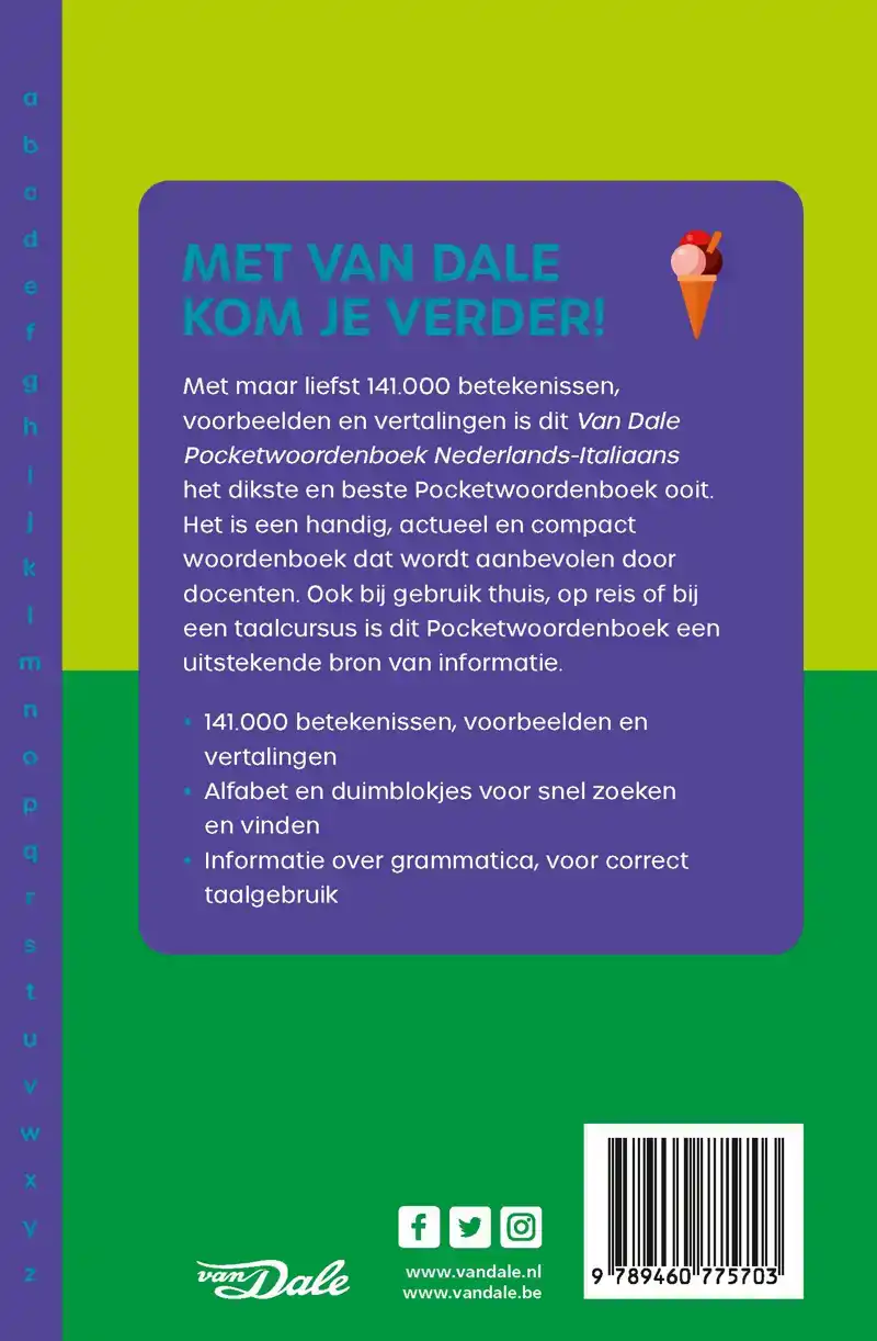 VAN DALE POCKETWOORDENBOEK NEDERLANDS-ITALIAANS