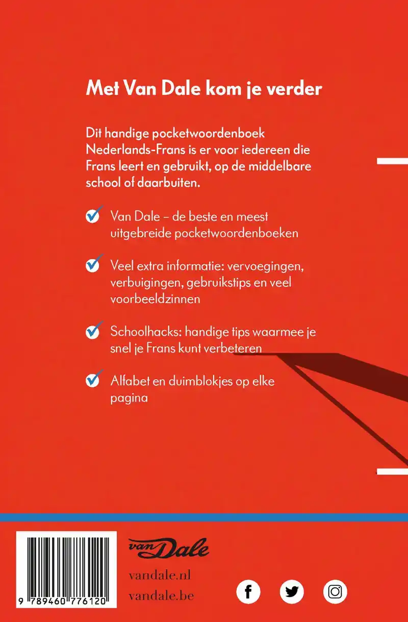 VAN DALE POCKETWOORDENBOEK NEDERLANDS-FRANS