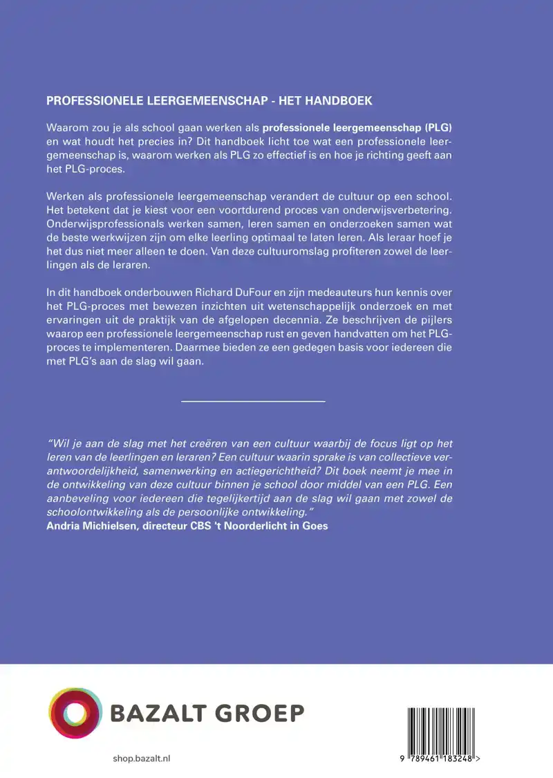 PROFESSIONELE LEERGEMEENSCHAP: HET HANDBOEK