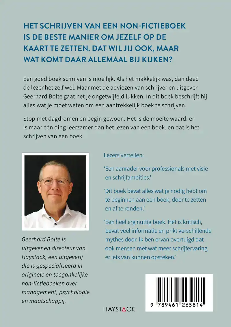 WAAROM SCHRIJF JE GEEN BOEK?
