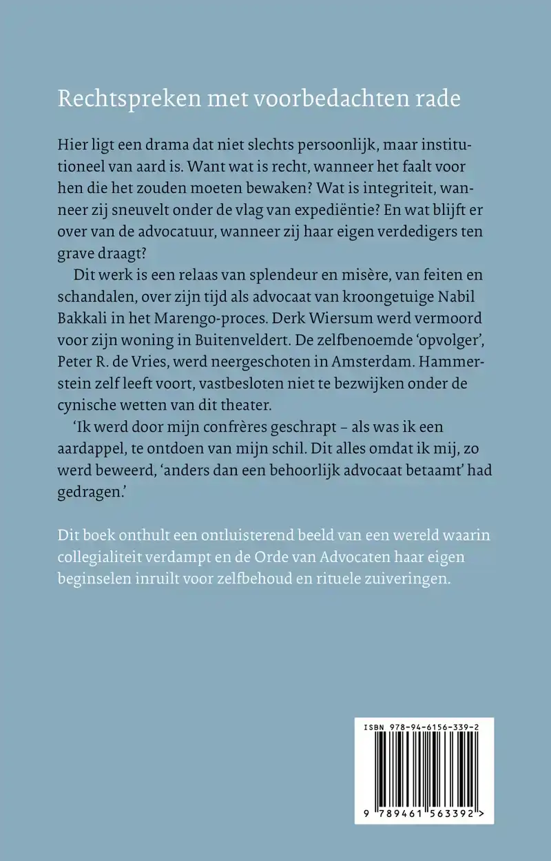 GEACHTE CONFRERE, LIEVER GESCHRAPT DAN VERMOORD