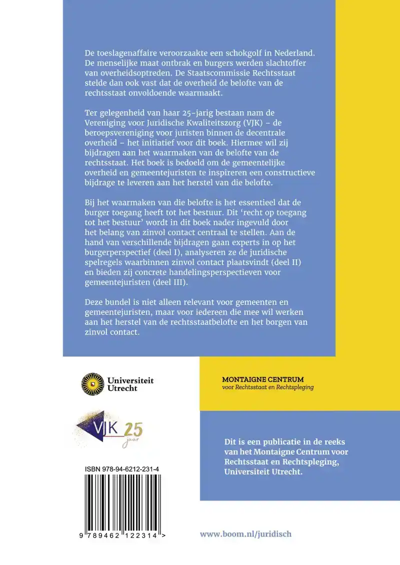ZINVOL CONTACT MET DE OVERHEID EN DE ROL VAN DE GEMEENTEJURI