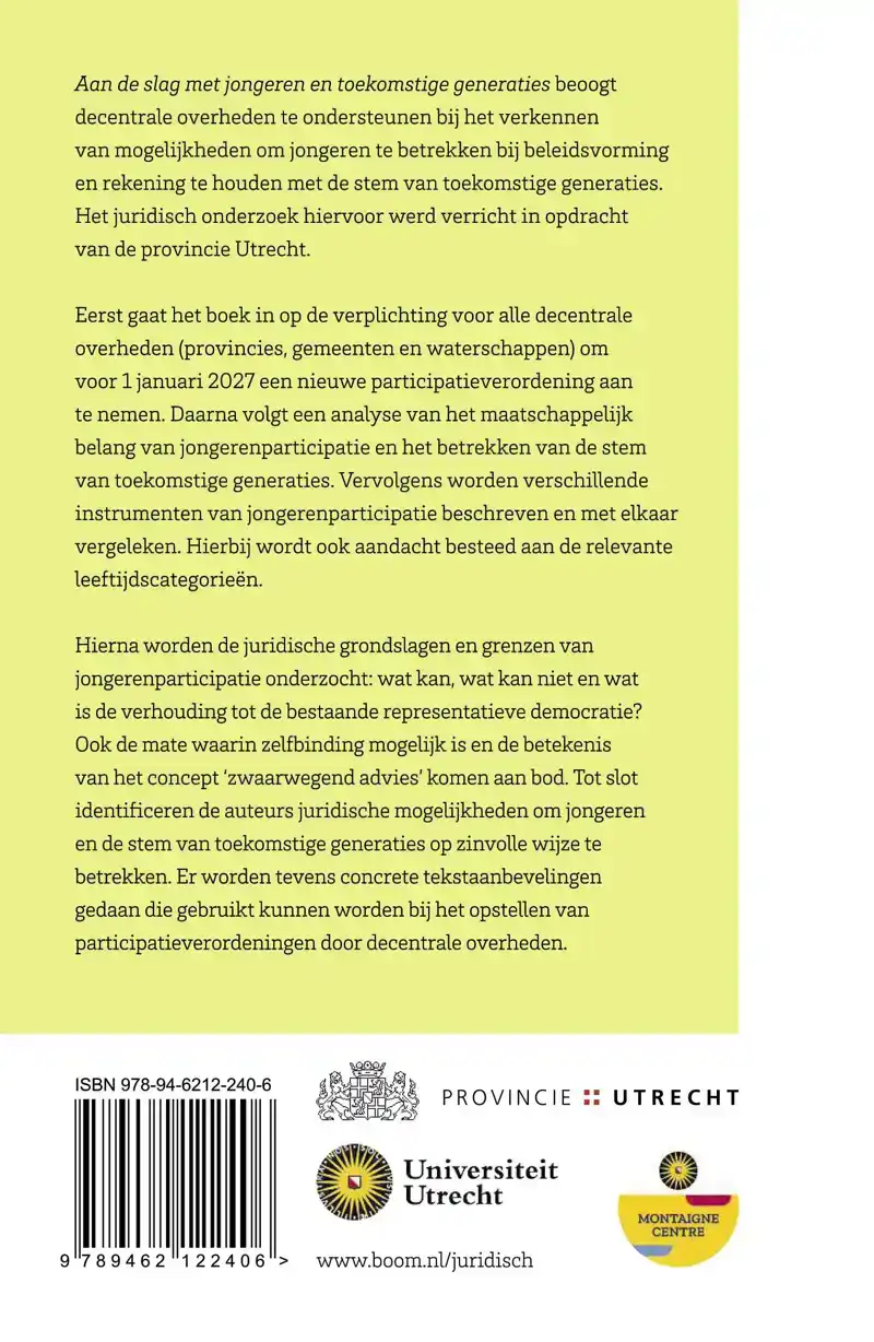 AAN DE SLAG MET JONGEREN EN TOEKOMSTIGE GENERATIES