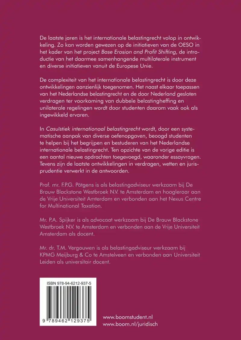 CASUISTIEK INTERNATIONAAL BELASTINGRECHT