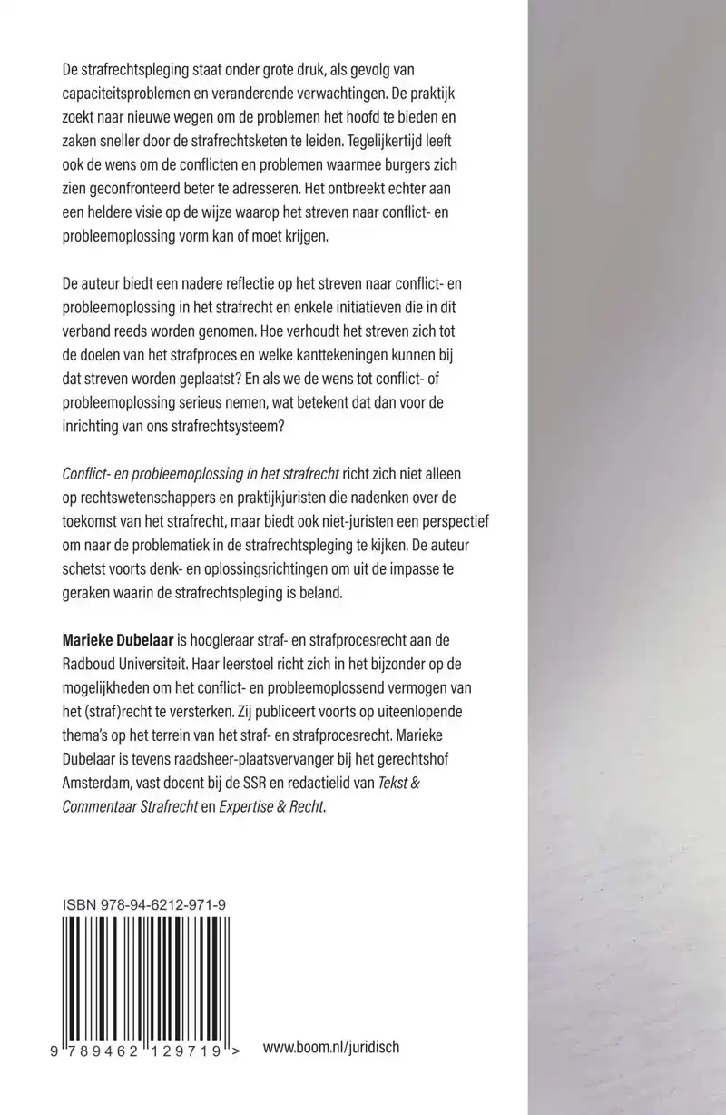 CONFLICT- EN PROBLEEMOPLOSSING IN HET STRAFRECHT