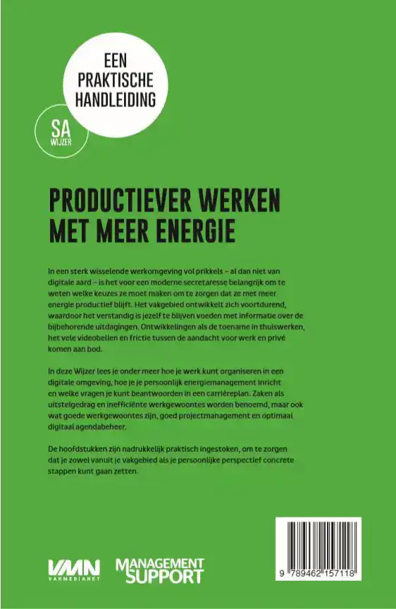 PRODUCTIEVER WERKEN MET MEER ENERGIE