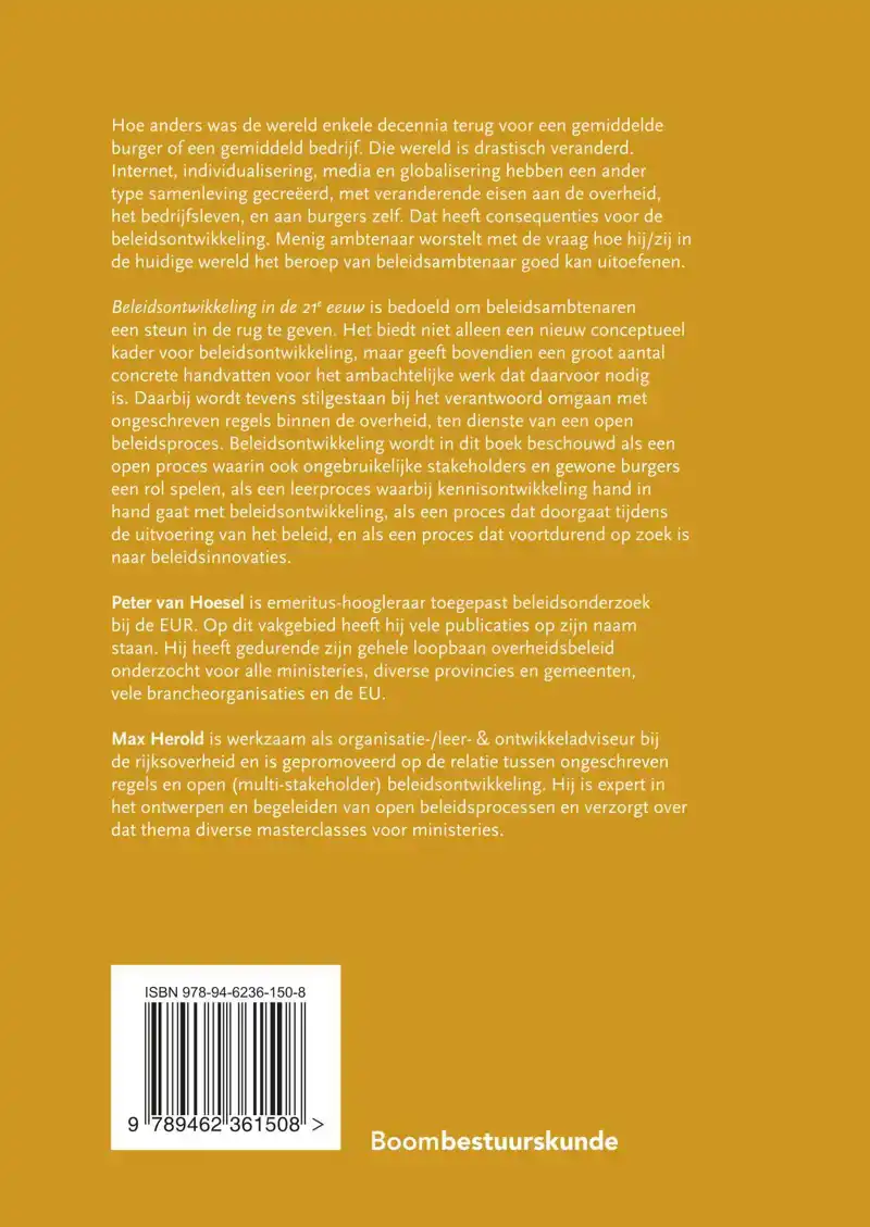 BELEIDSONTWIKKELING IN DE 21E EEUW