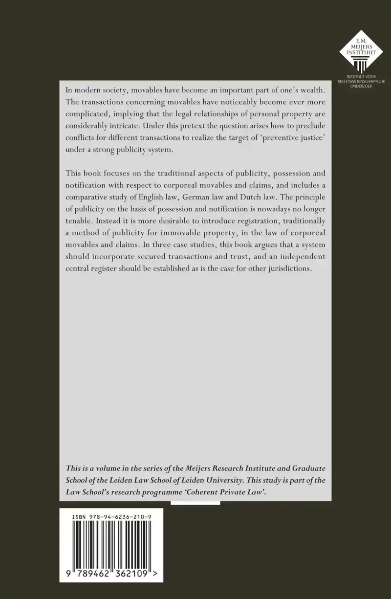 THE RATIONALE OF PUBLICITY IN THE LAW OF CORPOREAL MOVABLES