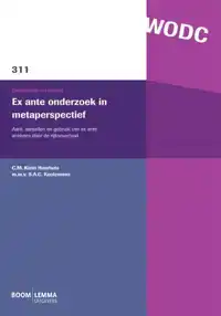 EX ANTE ONDERZOEK IN METAPERSPECTIEF