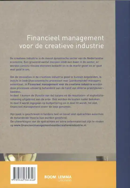 FINANCIEEL MANAGEMENT VOOR DE CREATIEVE INDUSTRIE