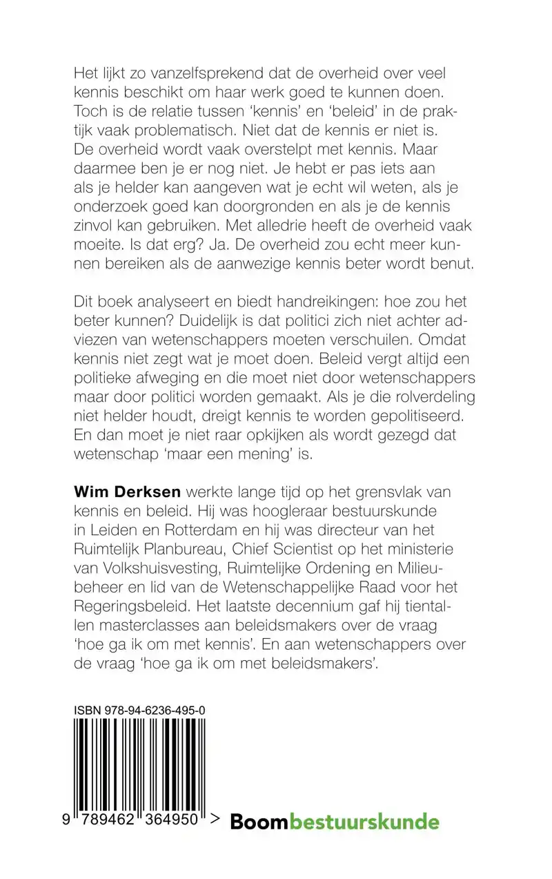 KENNIS ALS ANKER VOOR BELEID