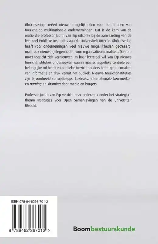 TOEZICHT IN DE OPEN SAMENLEVING