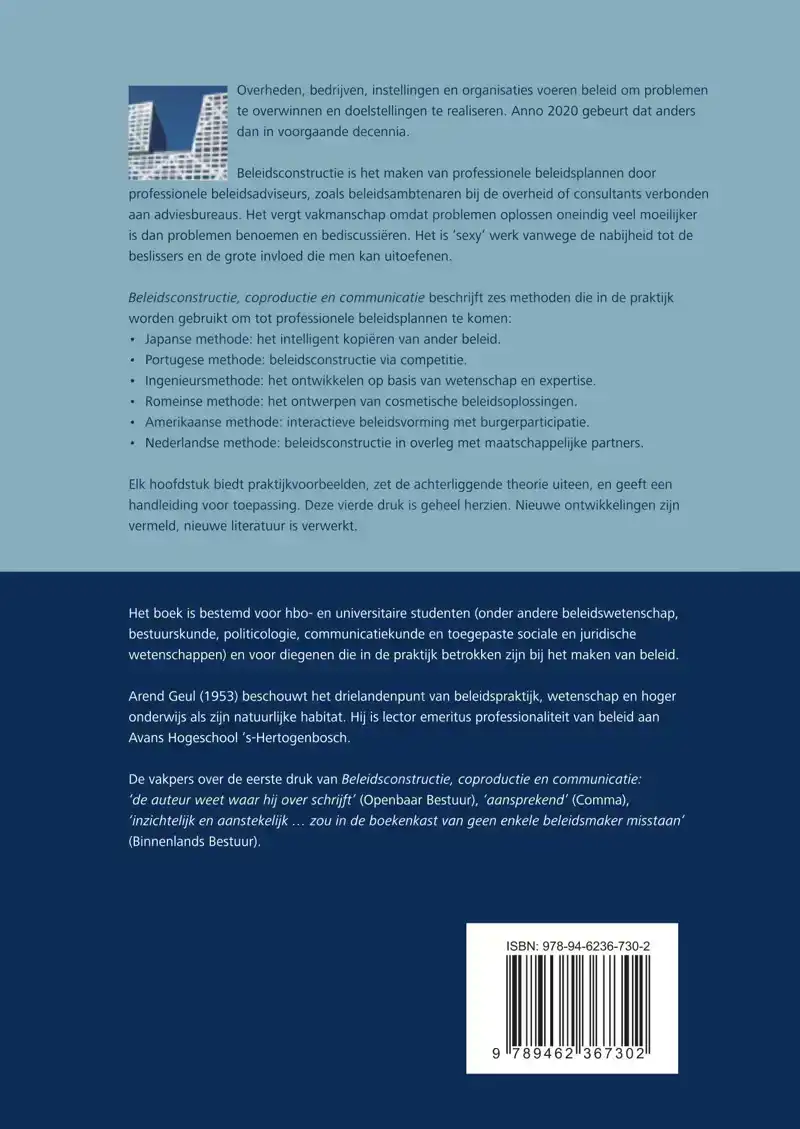 BELEIDSCONSTRUCTIE, COPRODUCTIE EN COMMUNICATIE