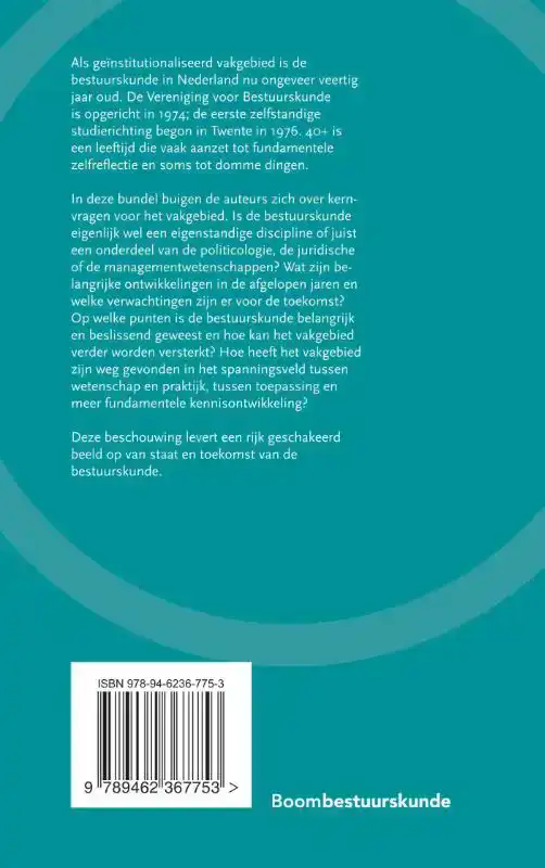 TOEKOMST VAN DE BESTUURSKUNDE