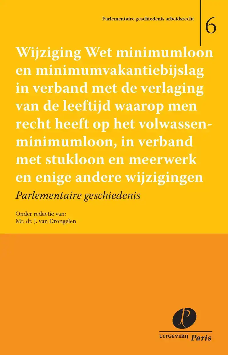 WIJZIGING WET MINIMUMLOON EN MINIMUMVAKANTIEBIJSLAG IN VERBA