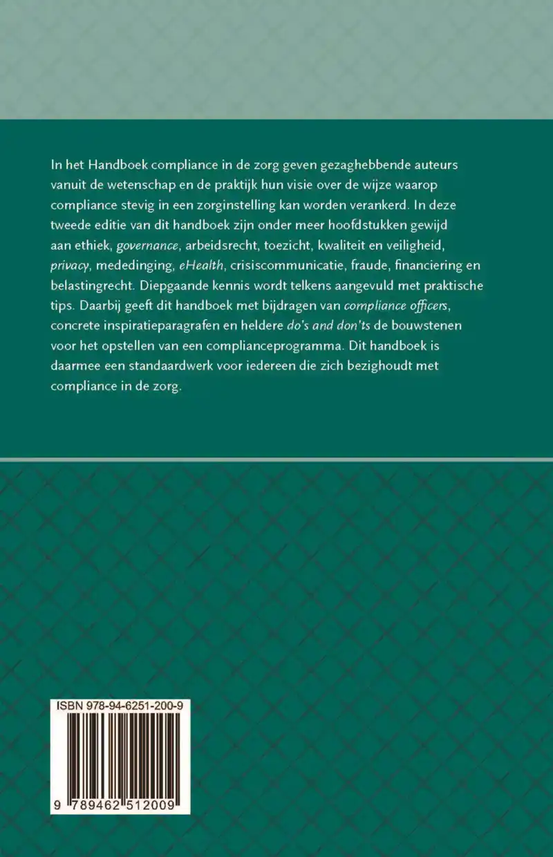 HANDBOEK COMPLIANCE IN DE ZORG