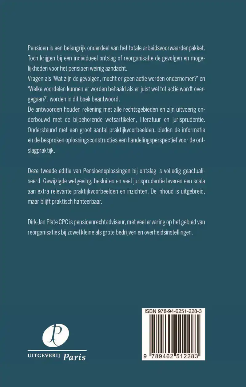 PENSIOENOPLOSSINGEN BIJ ONTSLAG