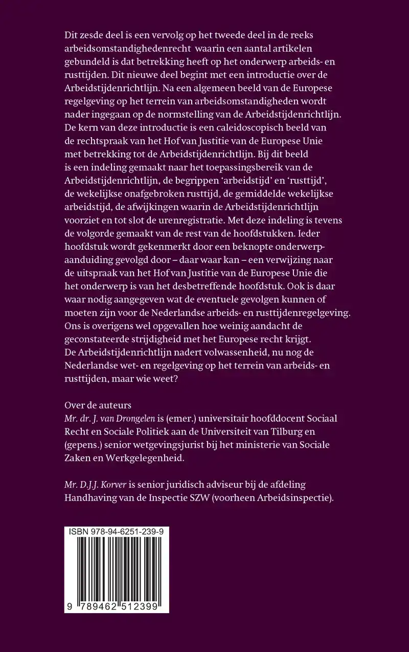 ARBEIDSTIJDENRICHTLIJN NADERT VOLWASSENHEID