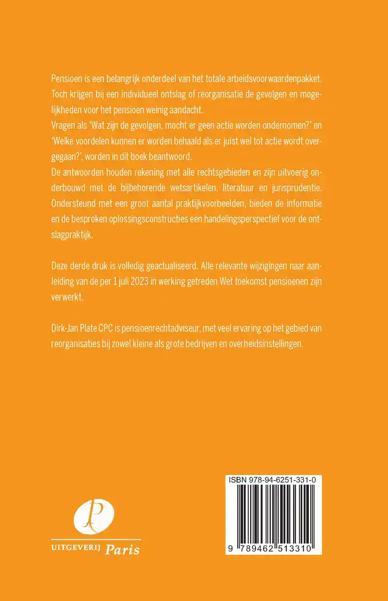 PENSIOENOPLOSSINGEN BIJ ONTSLAG