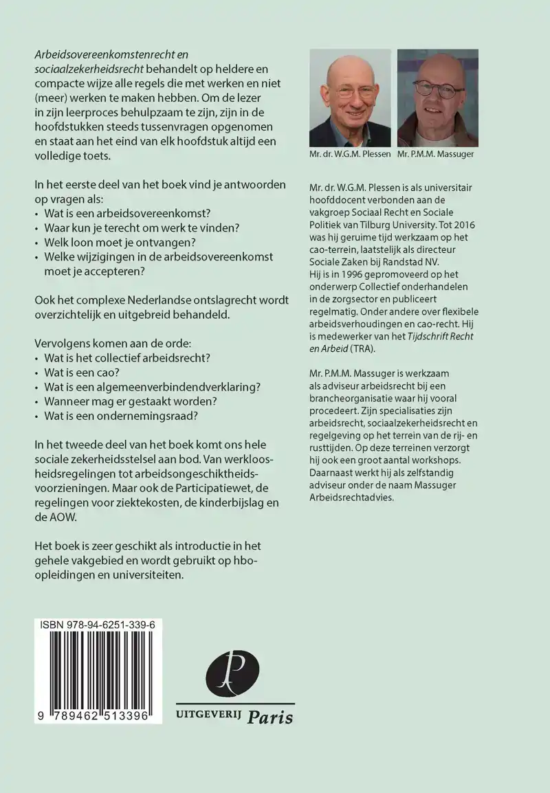 ARBEIDSOVEREENKOMSTENRECHT EN SOCIAALZEKERHEIDSRECHT