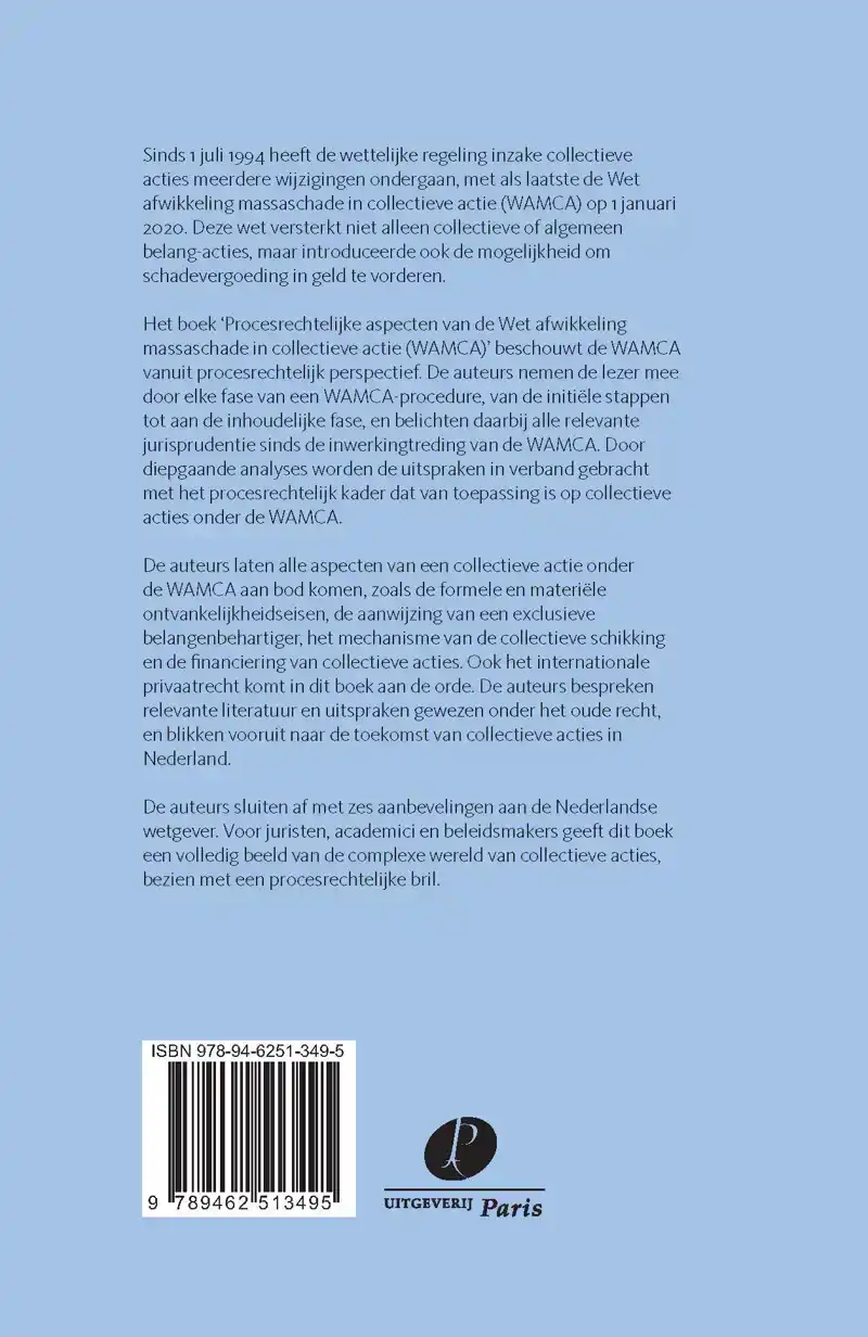 PROCESRECHTELIJKE ASPECTEN VAN DE WET AFWIKKELING MASSASCHAD