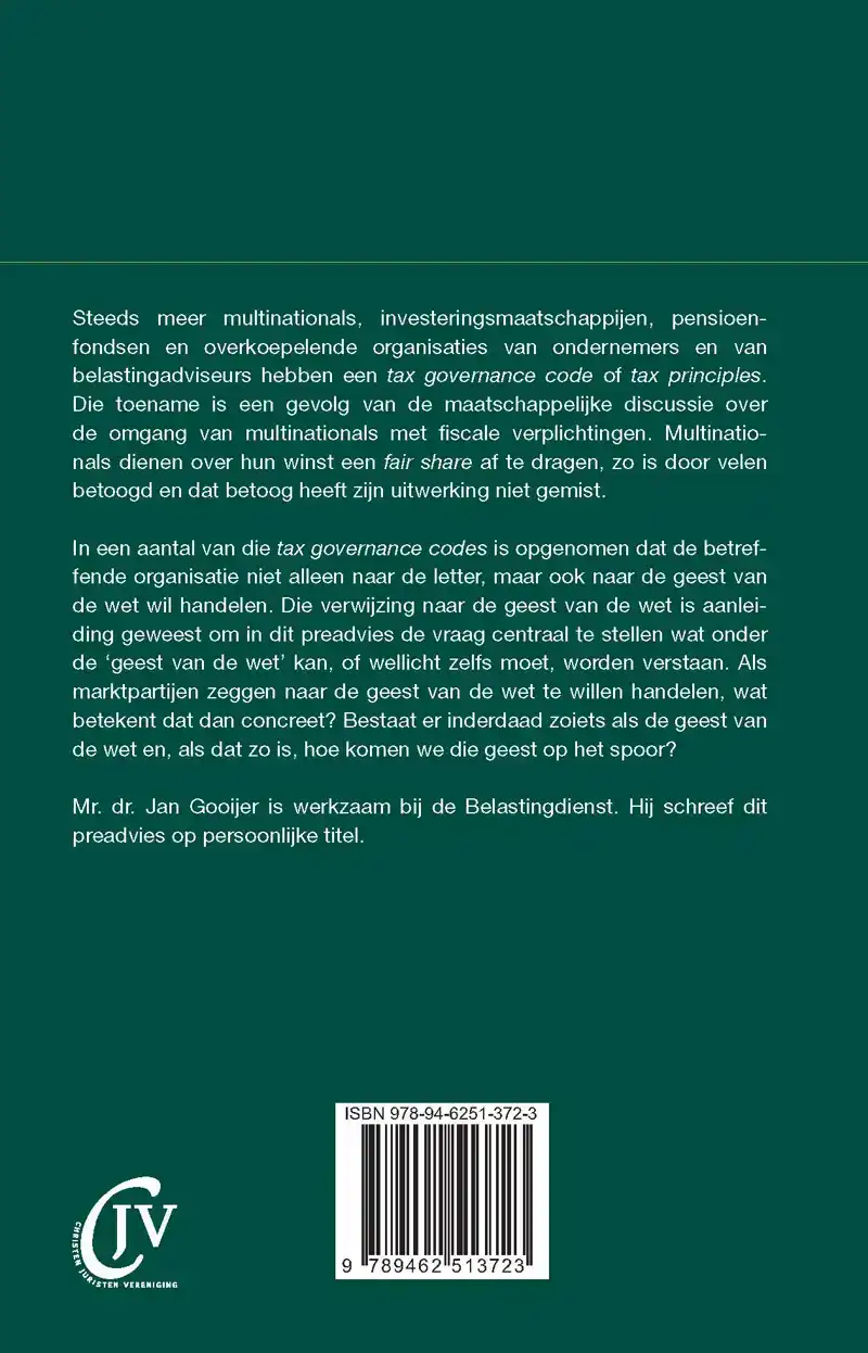 OVER HANDELEN IN DE GEEST VAN DE BELASTINGWET