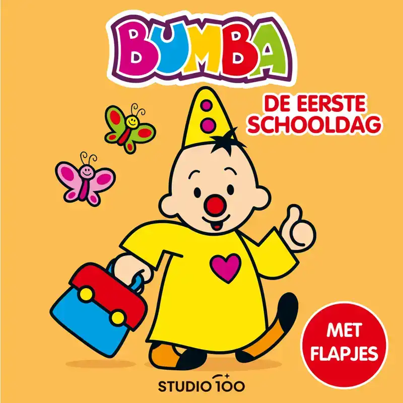 BUMBA : KARTONBOEK MET FLAPJES - DE EERSTE SCHOOLDAG