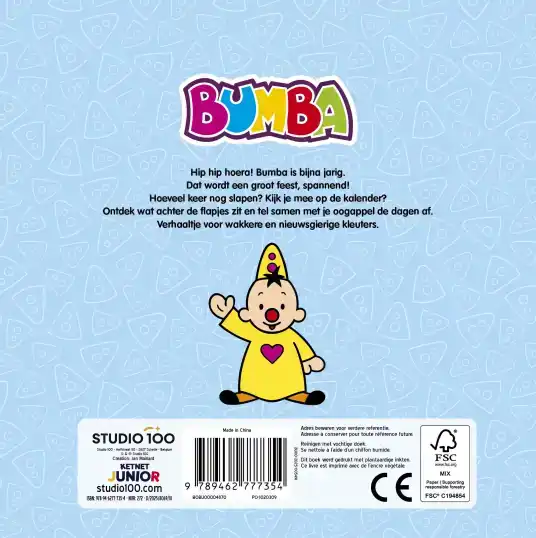 BUMBA : KARTONBOEK MET FLAPJES - BUMBA IS JARIG