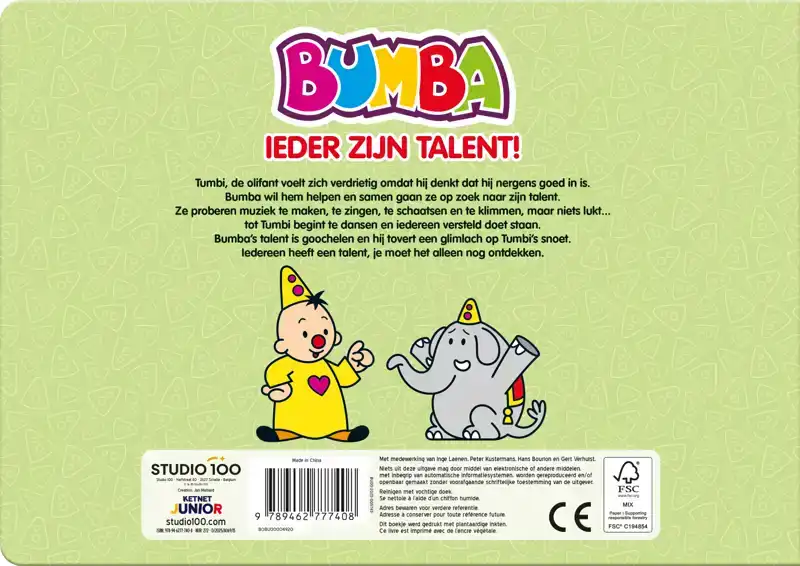 BUMBA : KARTONBOEK MET FLAPJES - IEDER ZIJN TALENT