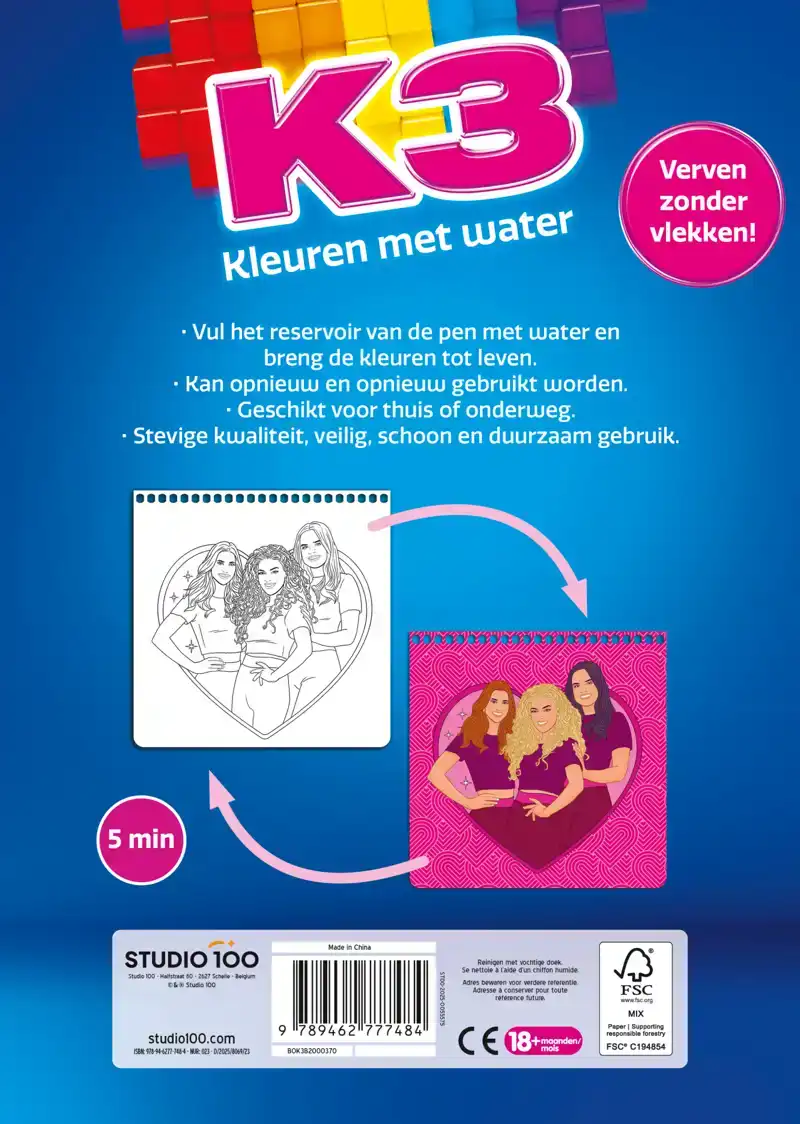 K3 KLEUREN MET WATER