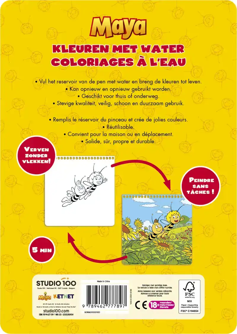 MAYA : KLEURBOEK - KLEUREN MET WATER