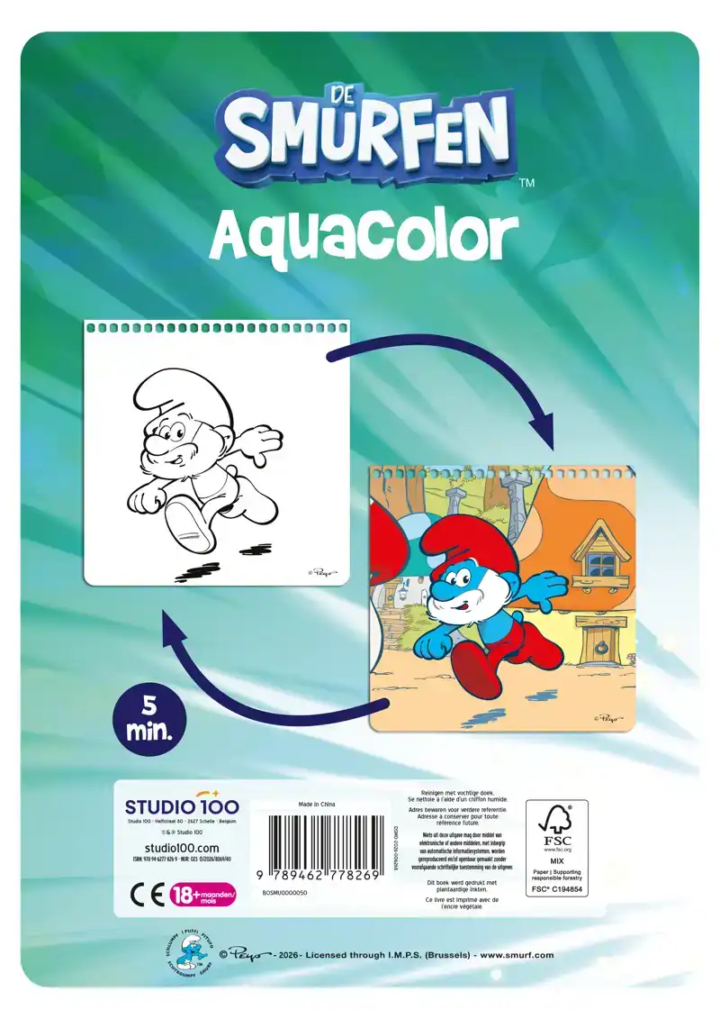 DE SMURFEN: KLEUREN MET WATER - AQUA COLOR