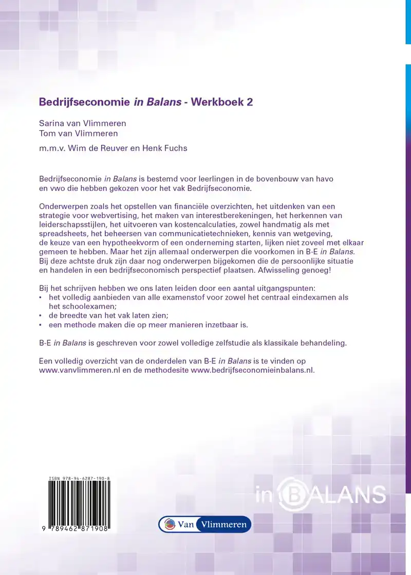BEDRIJFSECONOMIE IN BALANS