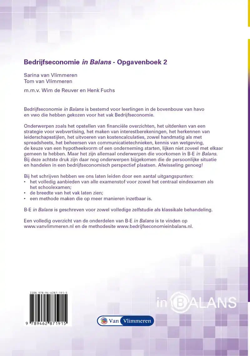 BEDRIJFSECONOMIE IN BALANS